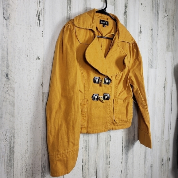 Rue21 mustard yellow cropped jacket size XL - Picture 3 of 13
